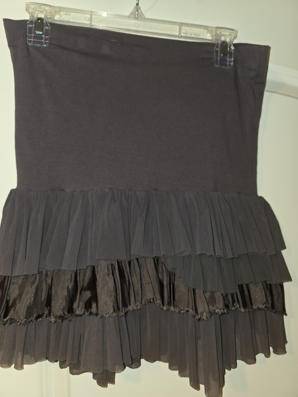 New Women’s Brown Tiered Ruffle Mini Skirt - Picture 2 of 7